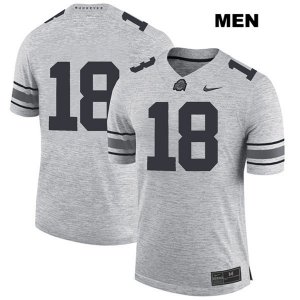 Men's NCAA Ohio State Buckeyes Tate Martell #18 College Stitched No Name Authentic Nike Gray Football Jersey SX20W20LO